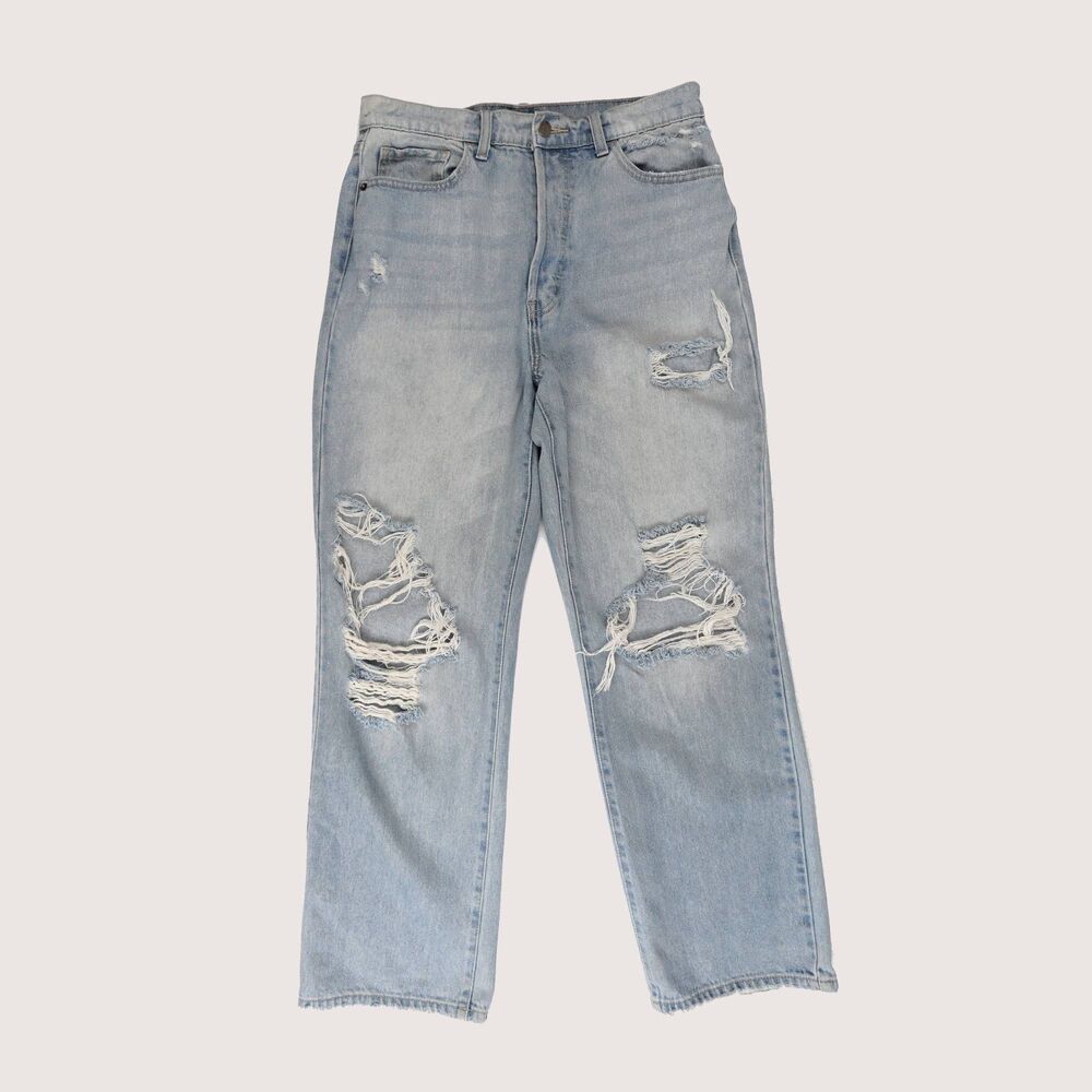 Cello Distressed Wide Leg Jeans Women's 13/31 Light Wash Baggy Y2K Denim